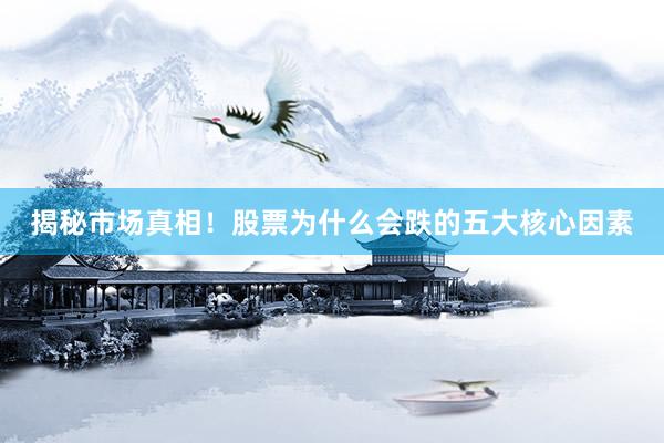揭秘市场真相！股票为什么会跌的五大核心因素