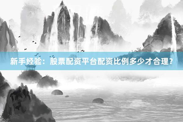 新手经验：股票配资平台配资比例多少才合理？