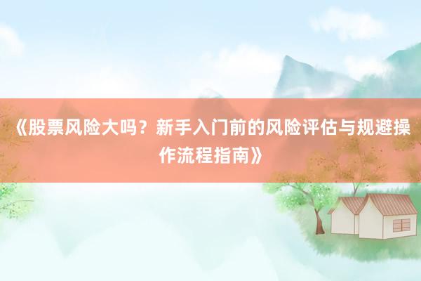 《股票风险大吗？新手入门前的风险评估与规避操作流程指南》