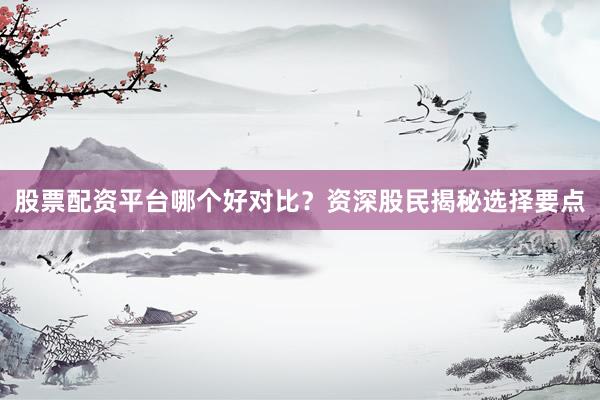 股票配资平台哪个好对比？资深股民揭秘选择要点