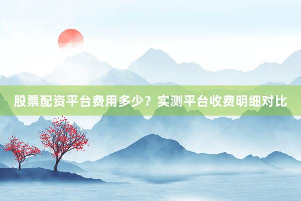 股票配资平台费用多少？实测平台收费明细对比