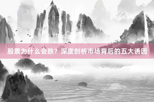 股票为什么会跌？深度剖析市场背后的五大诱因